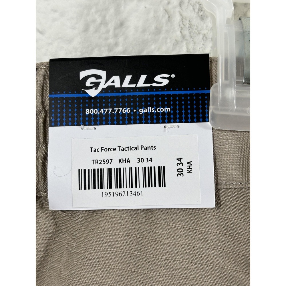 Galls Tac Force Tactical Pants Mens 30x34 Khaki Ripstop Cargo D-Ring‎ Workwear - Picture 4 of 6